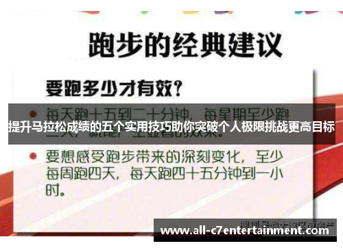 提升马拉松成绩的五个实用技巧助你突破个人极限挑战更高目标