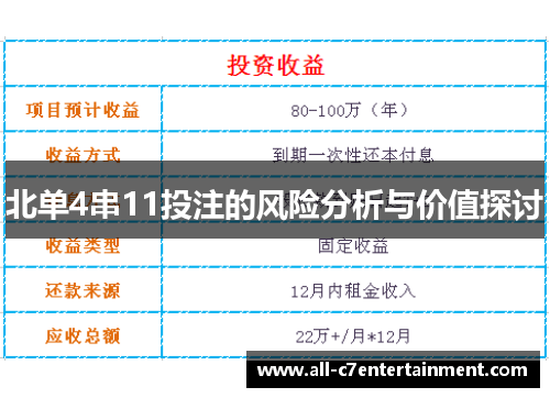 北单4串11投注的风险分析与价值探讨